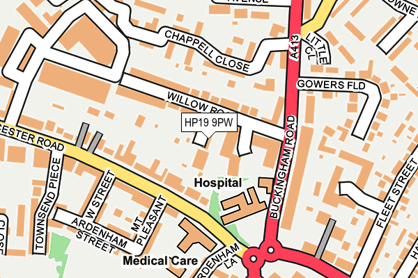 HP19 9PW map - OS OpenMap – Local (Ordnance Survey)