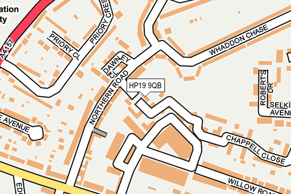 HP19 9QB map - OS OpenMap – Local (Ordnance Survey)