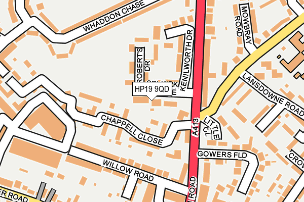 HP19 9QD map - OS OpenMap – Local (Ordnance Survey)