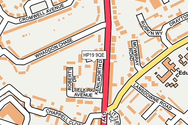 HP19 9QE map - OS OpenMap – Local (Ordnance Survey)