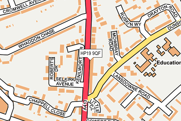 HP19 9QF map - OS OpenMap – Local (Ordnance Survey)