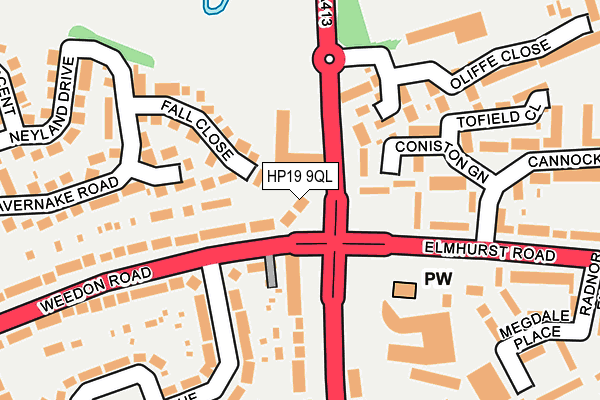 HP19 9QL map - OS OpenMap – Local (Ordnance Survey)