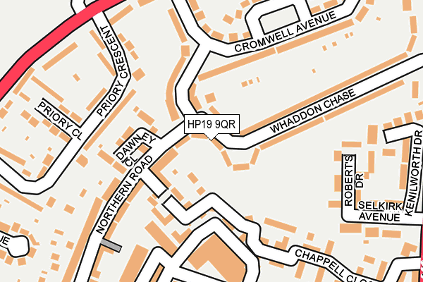 HP19 9QR map - OS OpenMap – Local (Ordnance Survey)