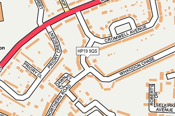 HP19 9QS map - OS OpenMap – Local (Ordnance Survey)