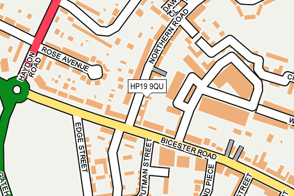 HP19 9QU map - OS OpenMap – Local (Ordnance Survey)