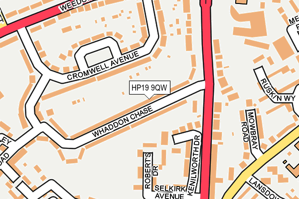 HP19 9QW map - OS OpenMap – Local (Ordnance Survey)