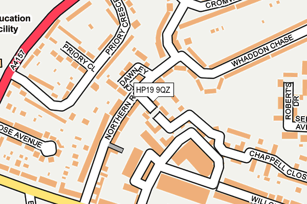 HP19 9QZ map - OS OpenMap – Local (Ordnance Survey)