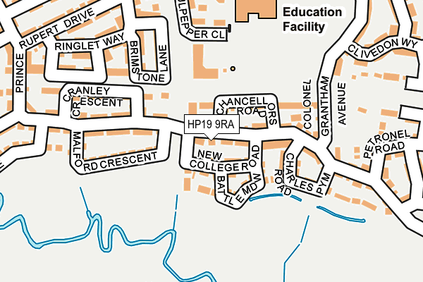 HP19 9RA map - OS OpenMap – Local (Ordnance Survey)