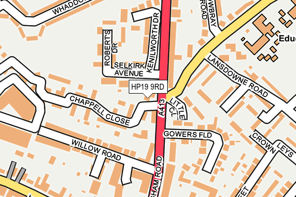 HP19 9RD map - OS OpenMap – Local (Ordnance Survey)