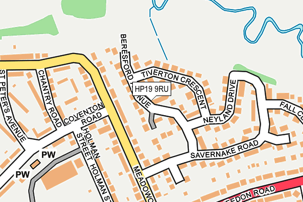 HP19 9RU map - OS OpenMap – Local (Ordnance Survey)