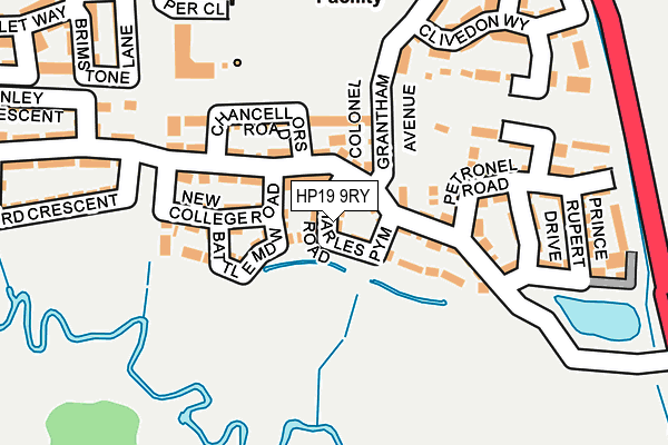 HP19 9RY map - OS OpenMap – Local (Ordnance Survey)