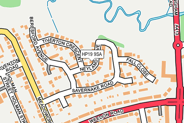 HP19 9SA map - OS OpenMap – Local (Ordnance Survey)