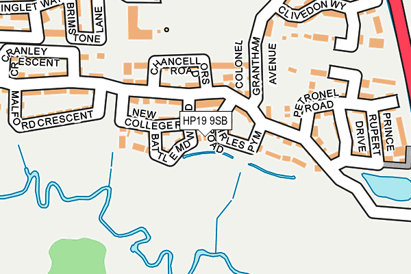 HP19 9SB map - OS OpenMap – Local (Ordnance Survey)