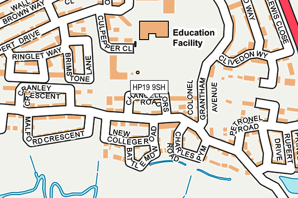 HP19 9SH map - OS OpenMap – Local (Ordnance Survey)