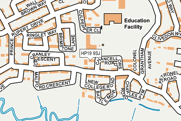 HP19 9SJ map - OS OpenMap – Local (Ordnance Survey)