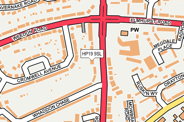 HP19 9SL map - OS OpenMap – Local (Ordnance Survey)