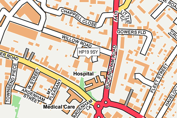 HP19 9SY map - OS OpenMap – Local (Ordnance Survey)