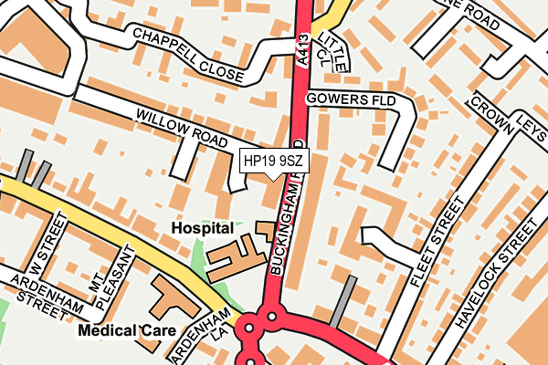 HP19 9SZ map - OS OpenMap – Local (Ordnance Survey)