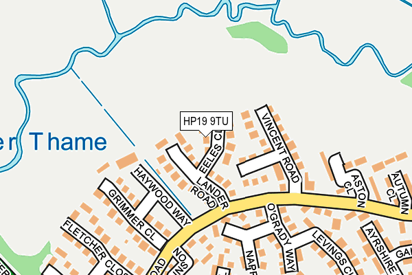 HP19 9TU map - OS OpenMap – Local (Ordnance Survey)