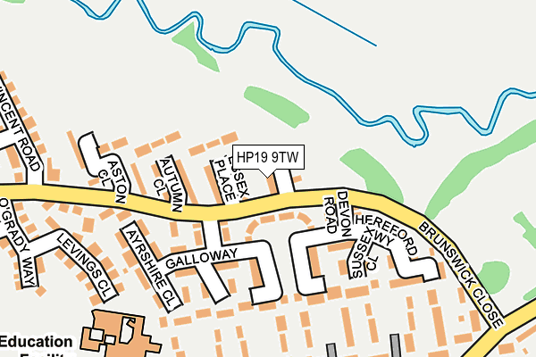 HP19 9TW map - OS OpenMap – Local (Ordnance Survey)