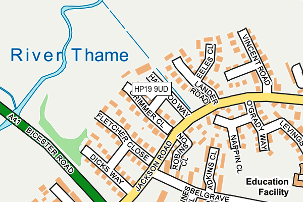 HP19 9UD map - OS OpenMap – Local (Ordnance Survey)