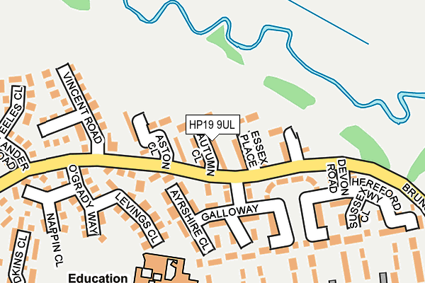 HP19 9UL map - OS OpenMap – Local (Ordnance Survey)