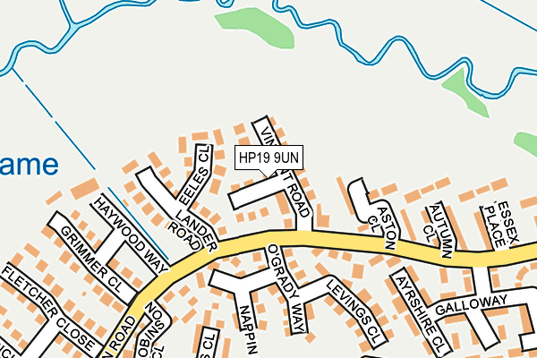 HP19 9UN map - OS OpenMap – Local (Ordnance Survey)