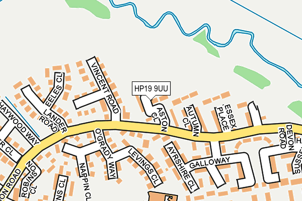 HP19 9UU map - OS OpenMap – Local (Ordnance Survey)