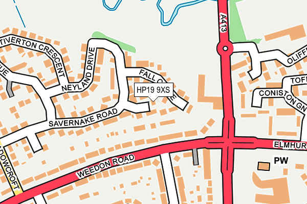 HP19 9XS map - OS OpenMap – Local (Ordnance Survey)