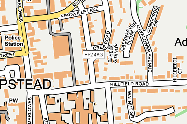 HP2 4AG map - OS OpenMap – Local (Ordnance Survey)