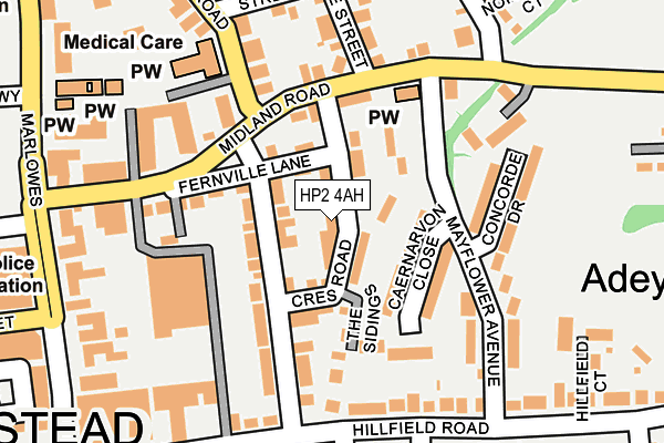 HP2 4AH map - OS OpenMap – Local (Ordnance Survey)