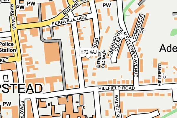 HP2 4AJ map - OS OpenMap – Local (Ordnance Survey)