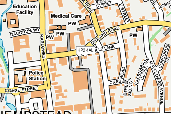 HP2 4AL map - OS OpenMap – Local (Ordnance Survey)