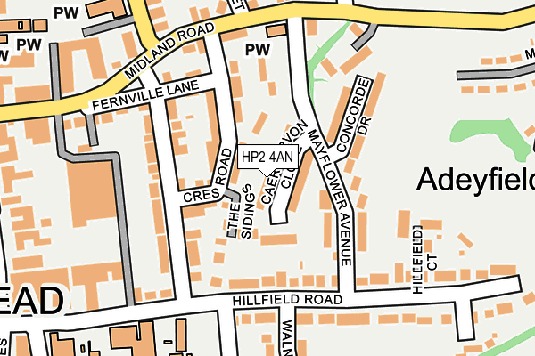 HP2 4AN map - OS OpenMap – Local (Ordnance Survey)