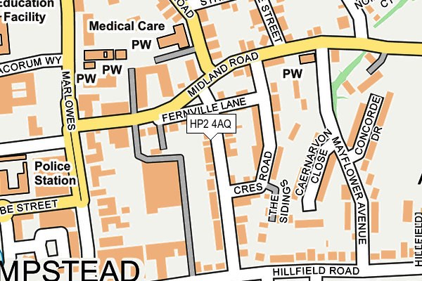 HP2 4AQ map - OS OpenMap – Local (Ordnance Survey)