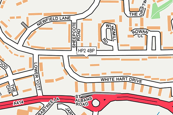 HP2 4BP map - OS OpenMap – Local (Ordnance Survey)