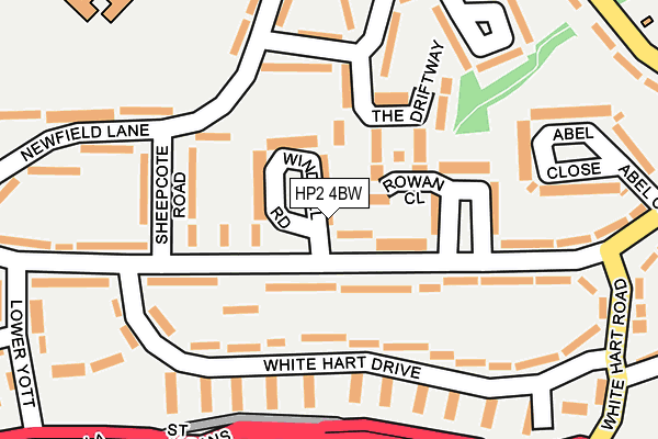 HP2 4BW map - OS OpenMap – Local (Ordnance Survey)