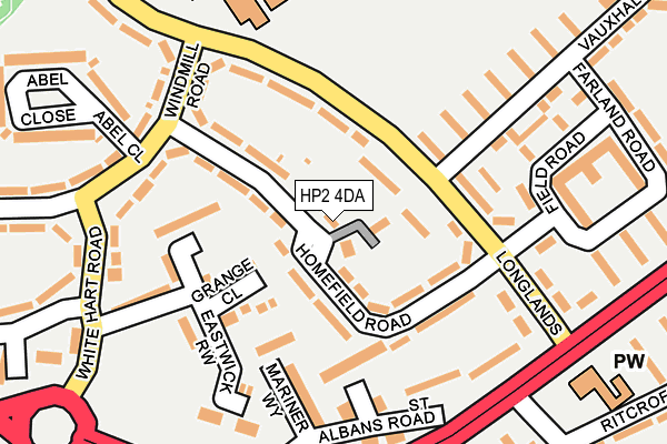 HP2 4DA map - OS OpenMap – Local (Ordnance Survey)