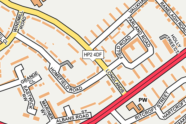 HP2 4DF map - OS OpenMap – Local (Ordnance Survey)