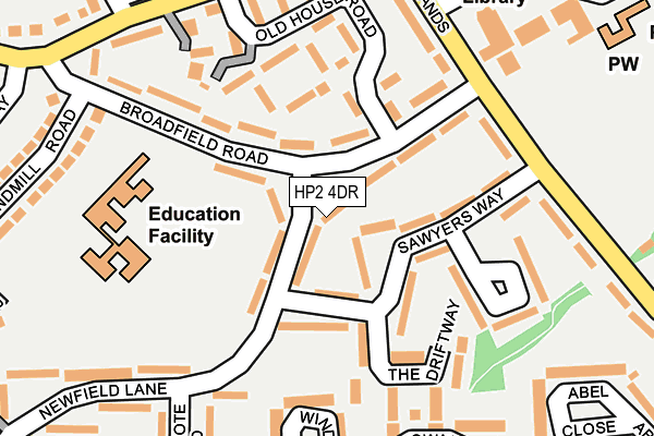 HP2 4DR map - OS OpenMap – Local (Ordnance Survey)