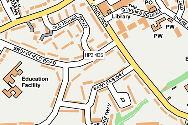 HP2 4DS map - OS OpenMap – Local (Ordnance Survey)
