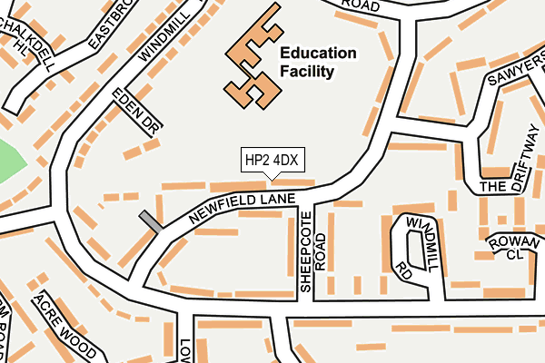HP2 4DX map - OS OpenMap – Local (Ordnance Survey)