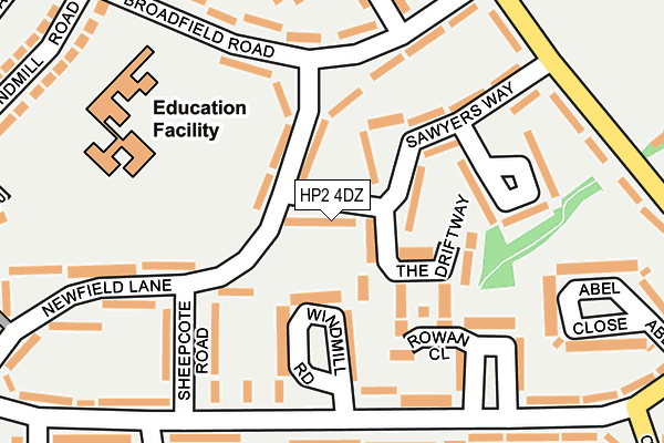 HP2 4DZ map - OS OpenMap – Local (Ordnance Survey)