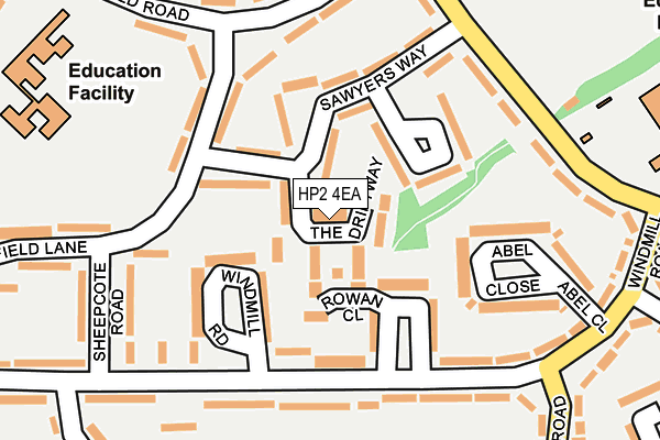 HP2 4EA map - OS OpenMap – Local (Ordnance Survey)