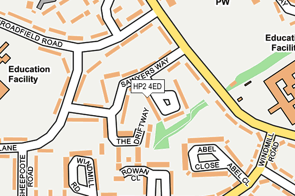 HP2 4ED map - OS OpenMap – Local (Ordnance Survey)