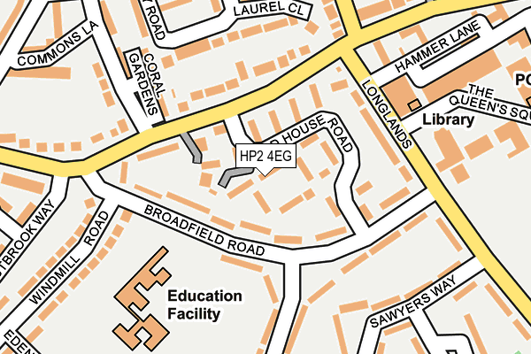 HP2 4EG map - OS OpenMap – Local (Ordnance Survey)