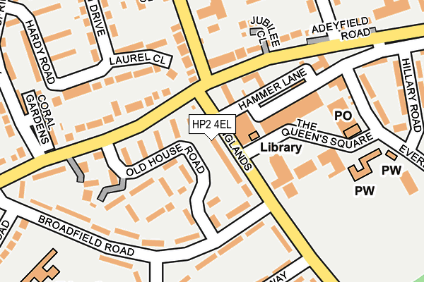 HP2 4EL map - OS OpenMap – Local (Ordnance Survey)