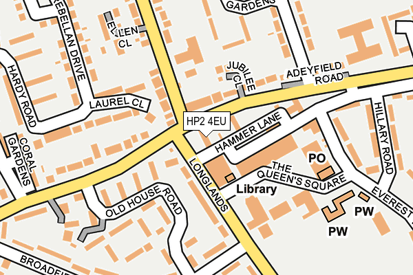 HP2 4EU map - OS OpenMap – Local (Ordnance Survey)