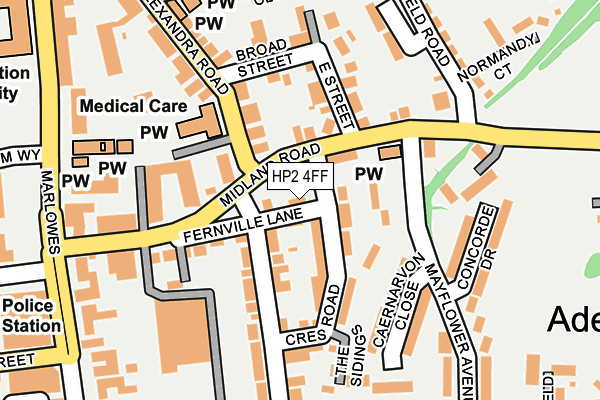 HP2 4FF map - OS OpenMap – Local (Ordnance Survey)
