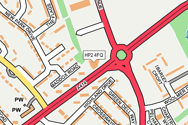 HP2 4FQ map - OS OpenMap – Local (Ordnance Survey)